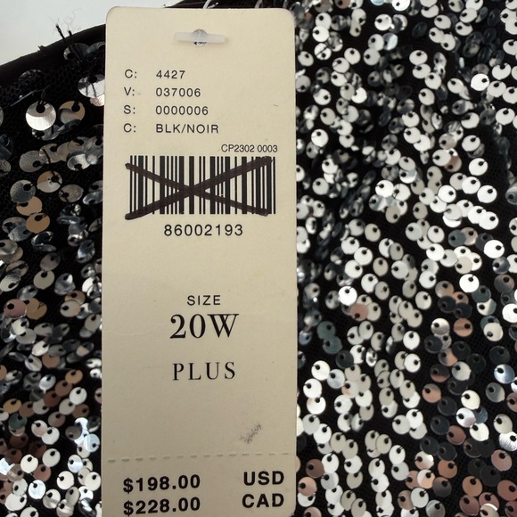 Anthropologie Silver Sequin Cropped Pants - Picture 3 of 3